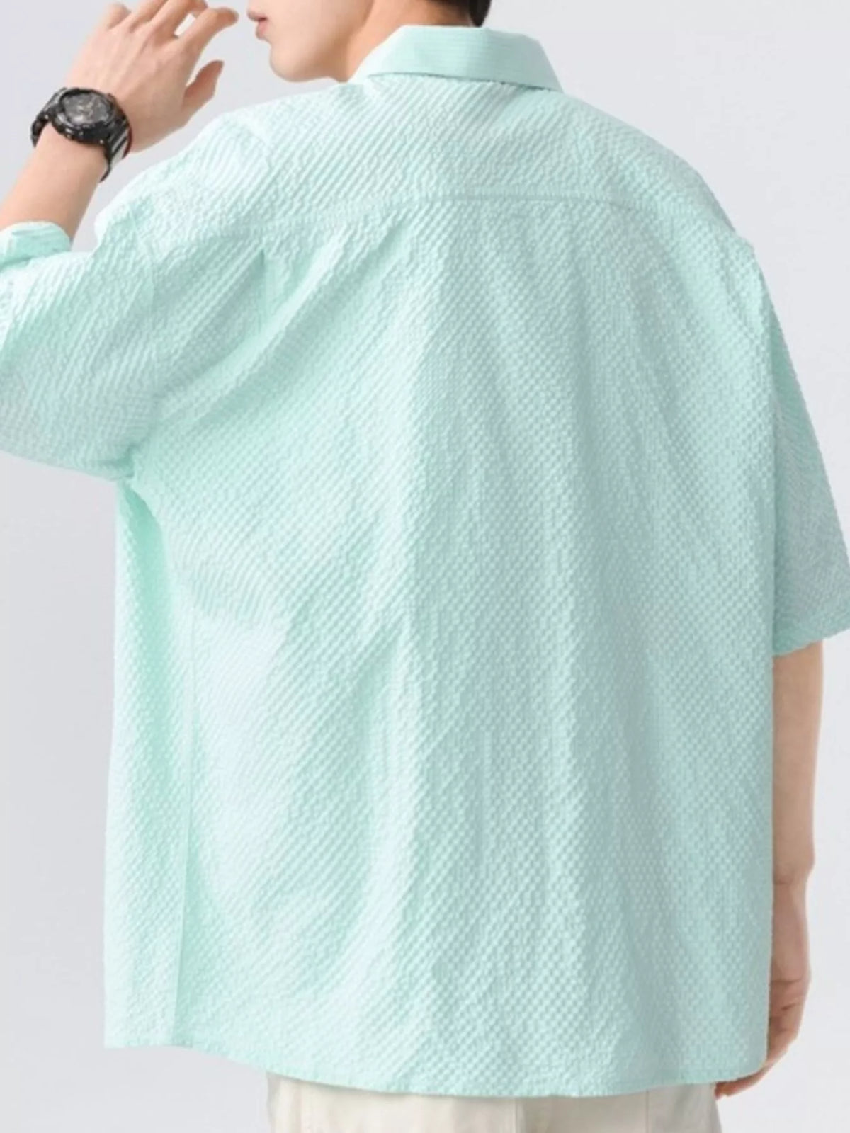 Men's Textured Short Sleeve Shirt | DCDesigns