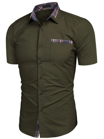 Men's Button-Up Short Sleeve Shirt | DCDesigns