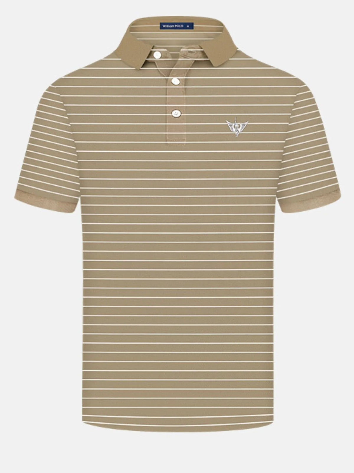 Men's Striped Short Sleeve Polo Shirt - Black