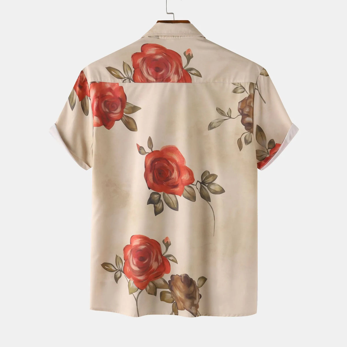 Men's Printed Button-Up Short Sleeve Shirt | DCDesigns