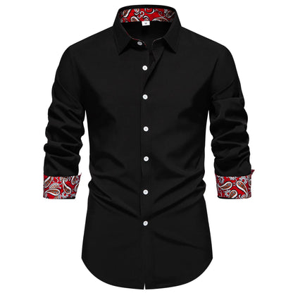 Men's Casual Button-Down Shirt with Cuff Detail | DCDesigns