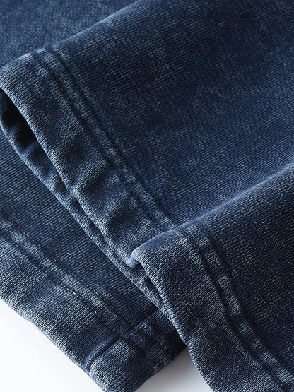 Men's Washed Zip Up Casual Hoodie - DCDesigns mens casual hoodie product view