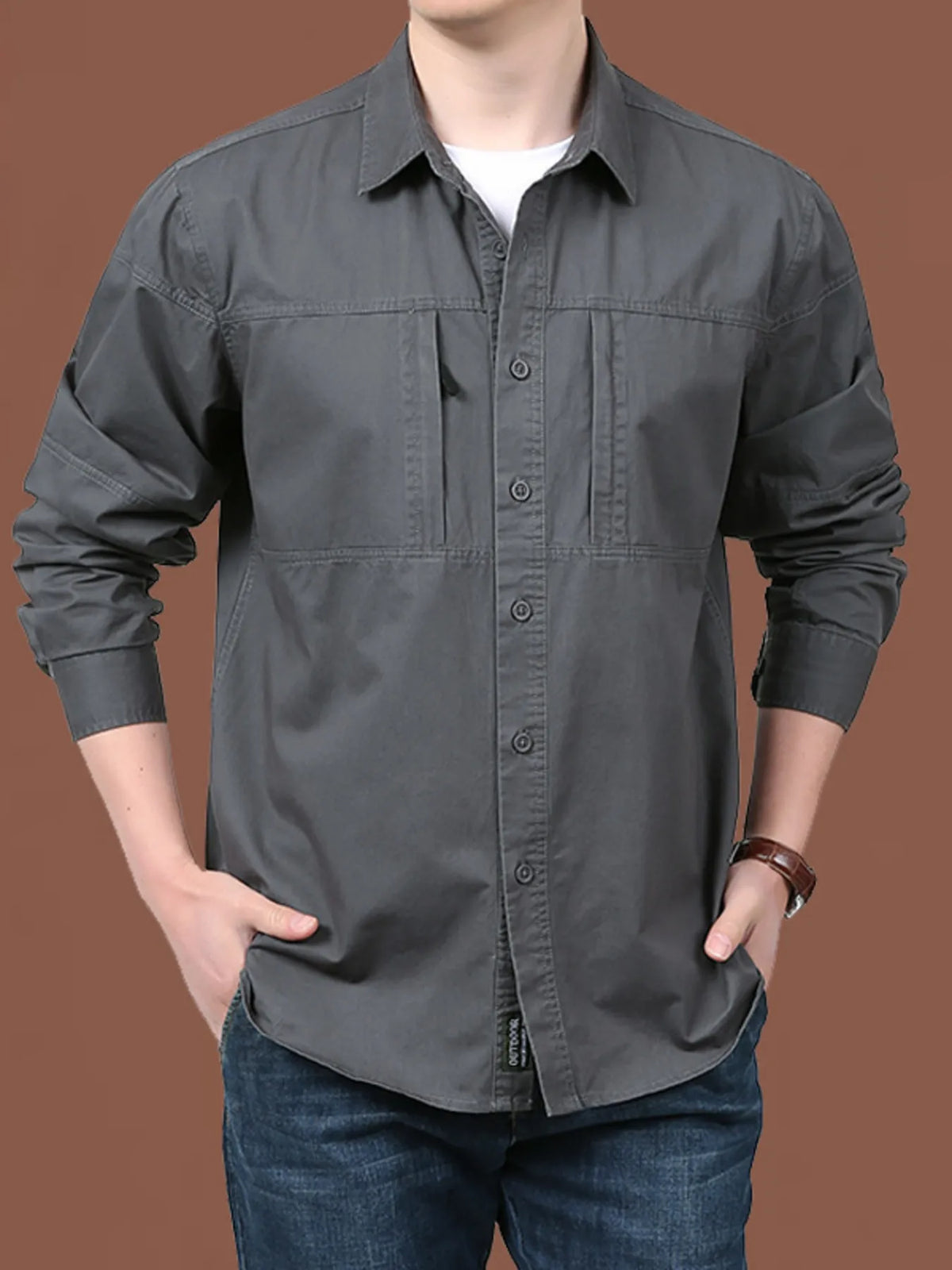 Men's Casual Long Sleeve Shirt | DCDesigns