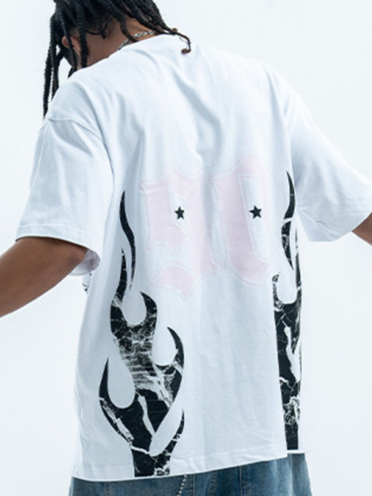 Men's oversized Men's Graphic Round Neck T-Shirt – men's bold Y2K streetwear graphic tee, product image 2