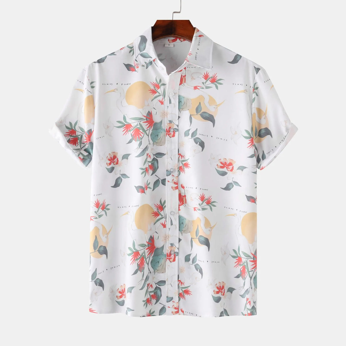 Men's Printed Button-Up Short Sleeve Shirt | DCDesigns
