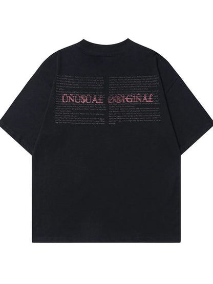 Men's Graphic Short Sleeve Oversized T-Shirt – men's bold Y2K streetwear graphic tee, product image 2