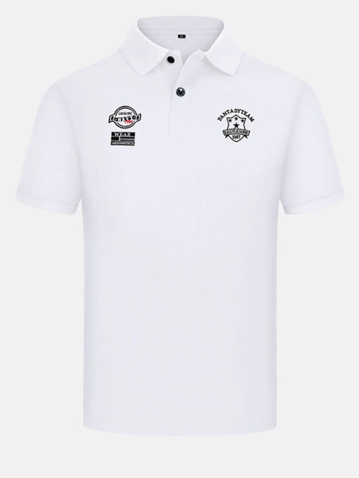 Men's Collared Neck Short Sleeve Polo Shirt - Navy