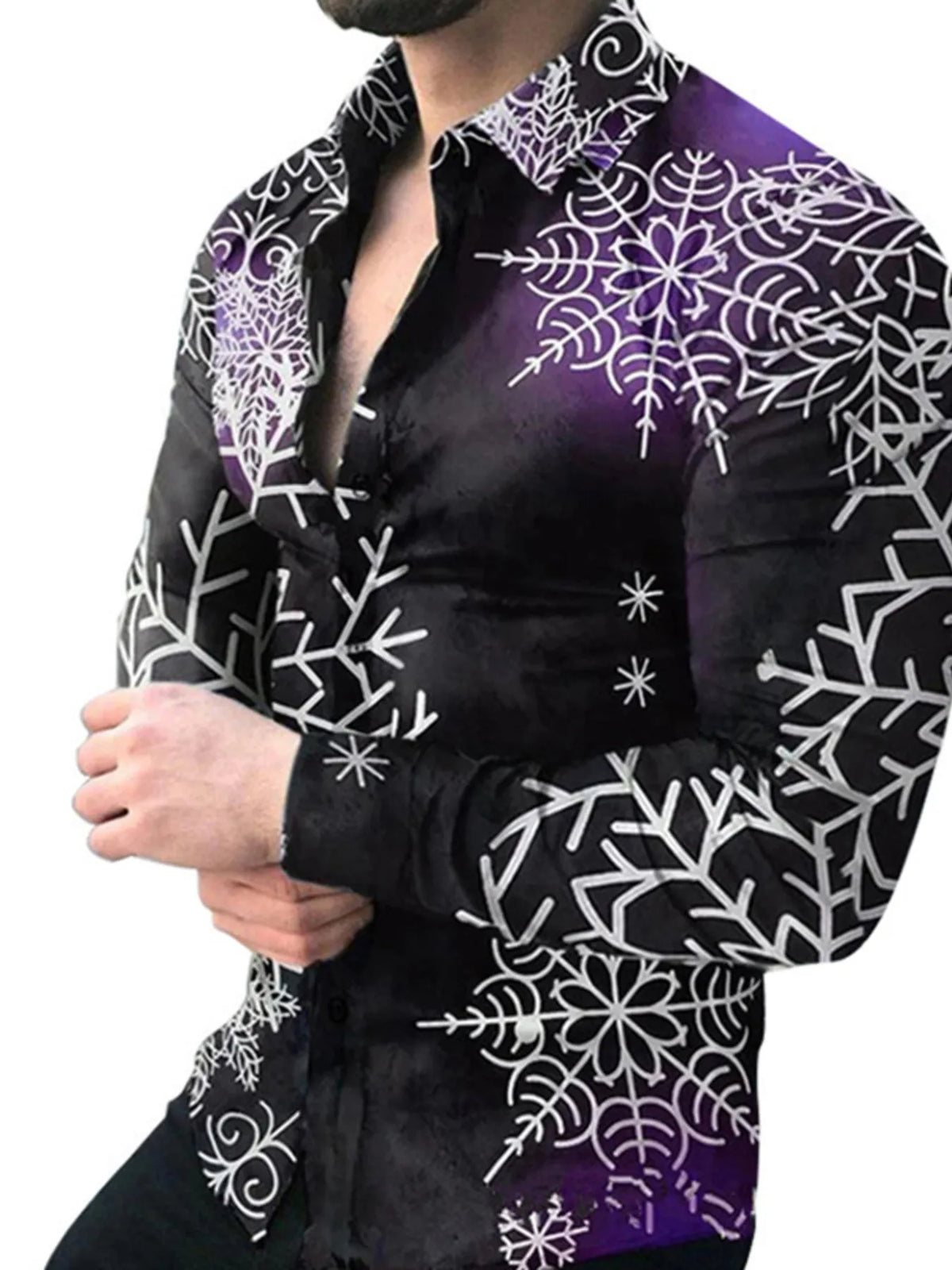 Men's Printed Button-Down Shirt | DCDesigns