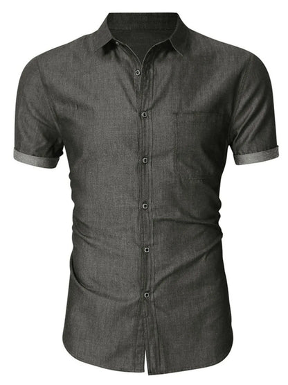 Men's Button-Up Short Sleeve Shirt | DCDesigns