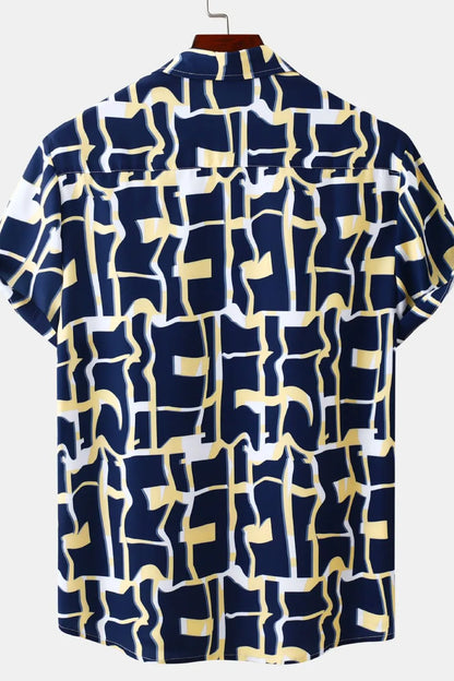 Men's Printed Short Sleeve Casual Shirt | DCDesigns