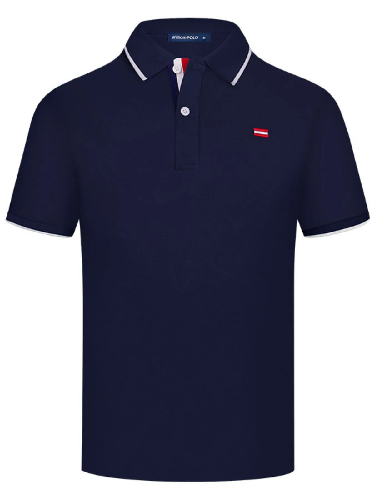 Men's Breathable Short Sleeve Polo Shirt - Navy