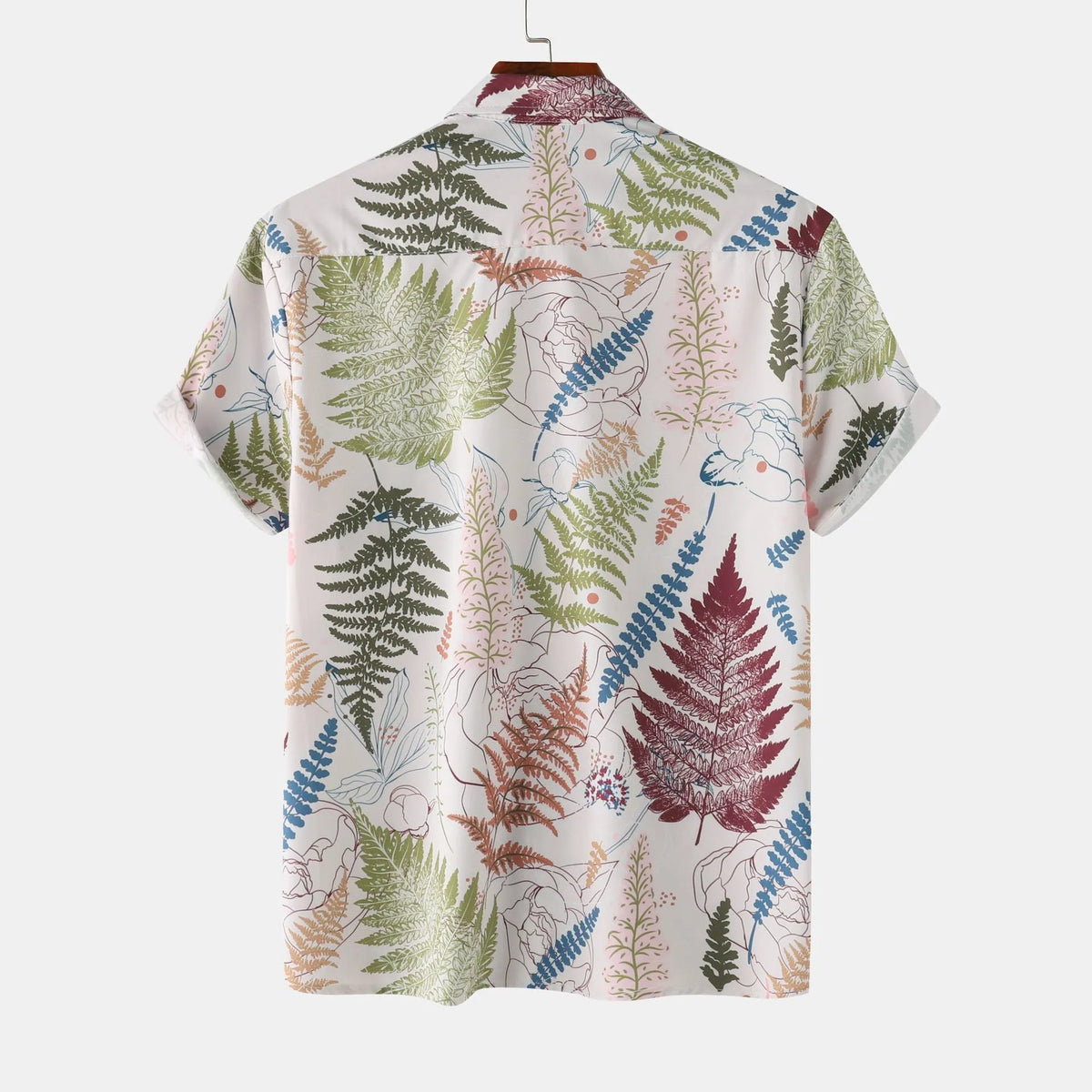 Men's Printed Button-Up Short Sleeve Shirt | DCDesigns
