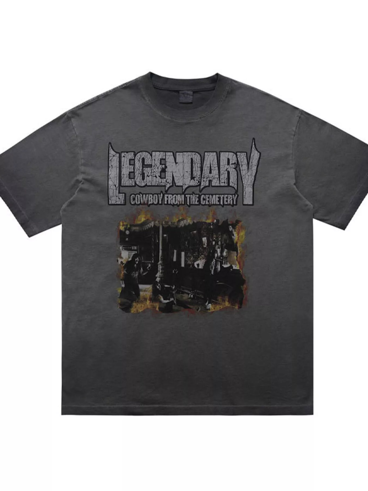 Men's oversized Men's Graphic Round Neck T-Shirt – men's bold Y2K streetwear graphic tee, product image 7
