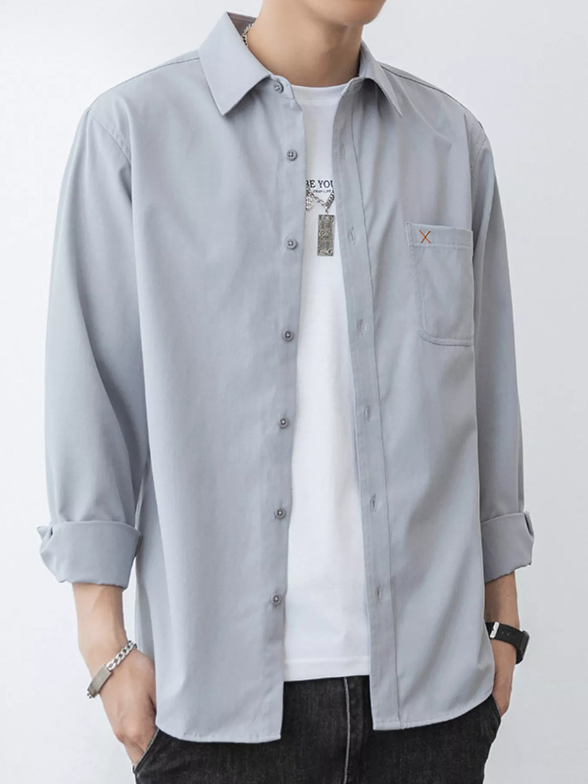 Men's Button-Up Long Sleeve Shirt | DCDesigns