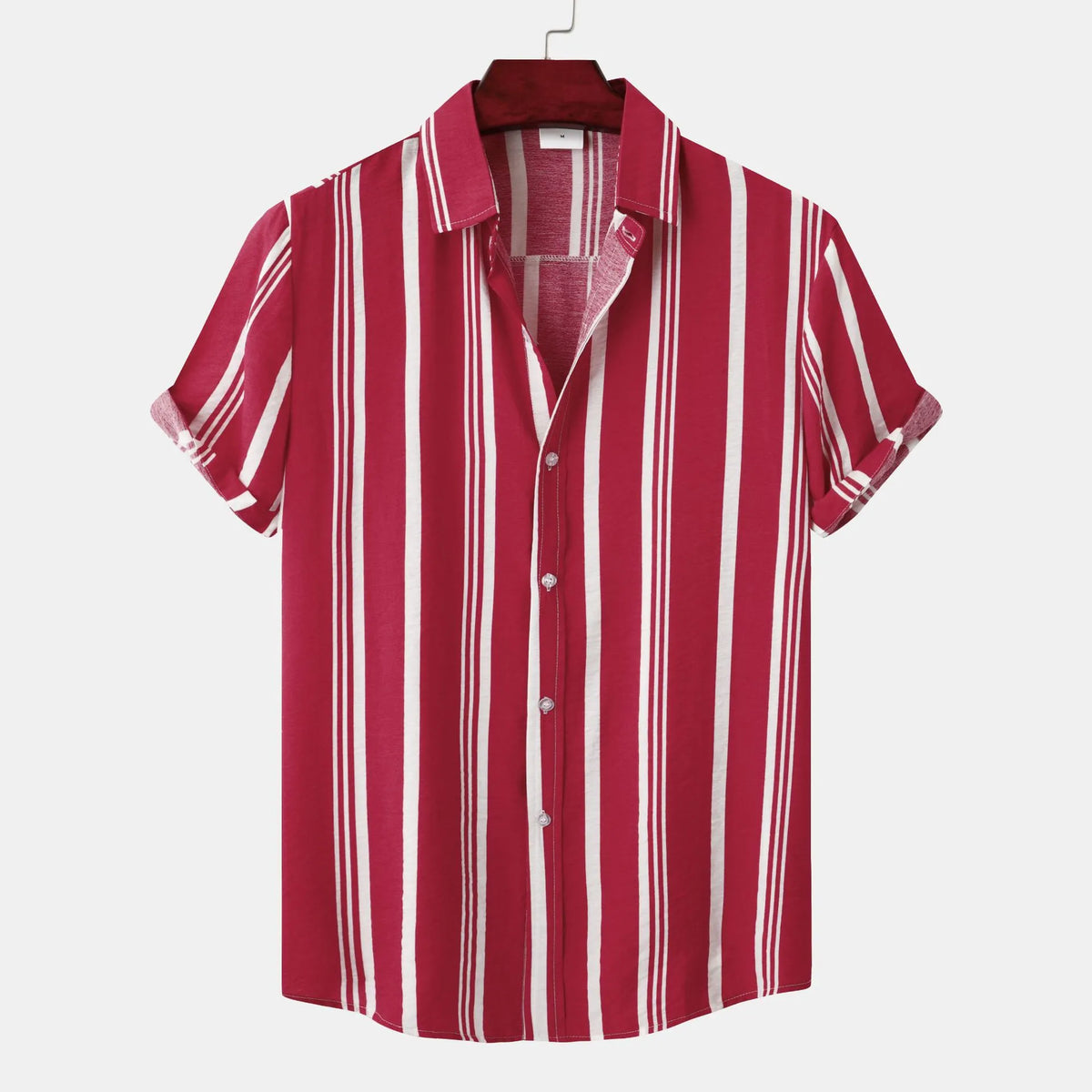 Men's Striped Short Sleeve Button-Down Shirt | DCDesigns