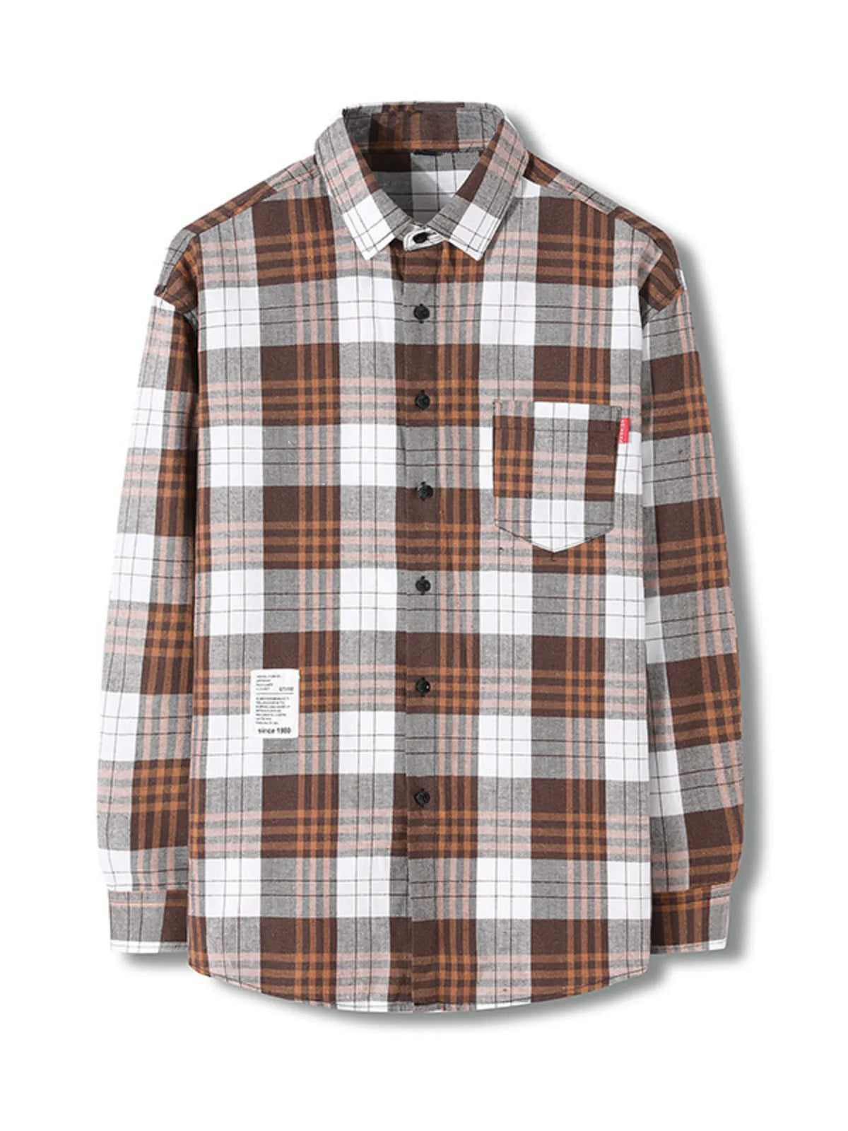 Men's Classic Plaid Long Sleeve Shirt | DCDesigns