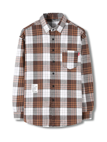 Men's Classic Plaid Long Sleeve Shirt | DCDesigns