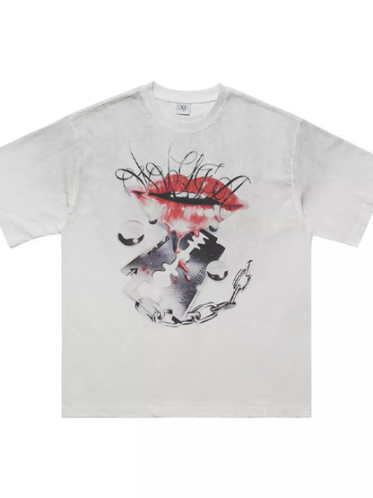 Men's oversized Men's Graphic Short Sleeve T-Shirt – men's bold Y2K streetwear graphic tee, product image 2