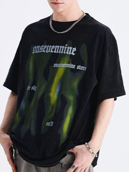 Men's Vintage Graphic Oversized T-Shirt – men's bold Y2K streetwear graphic tee, product image 1