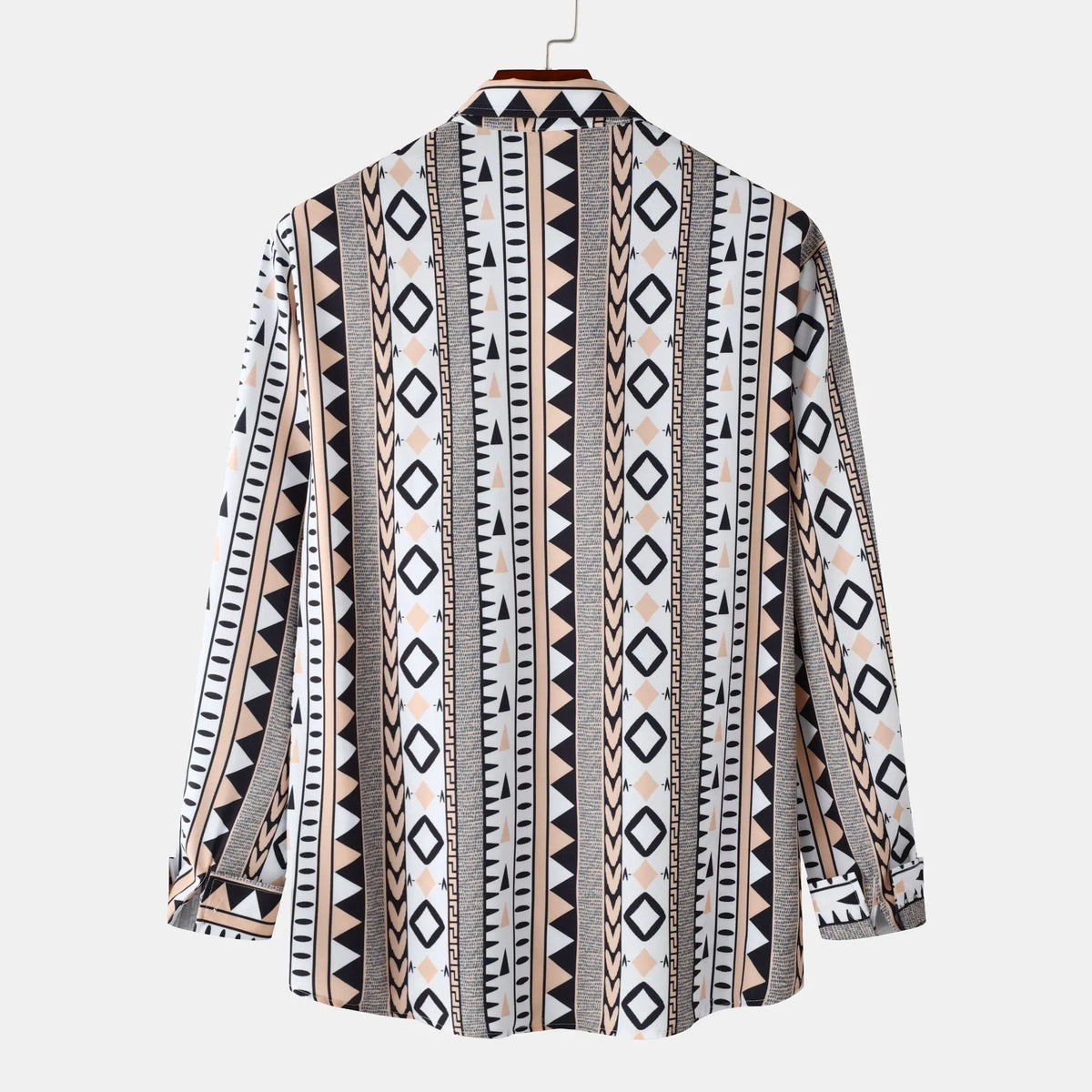 Men's Geometric Print Long Sleeve Shirt | DCDesigns