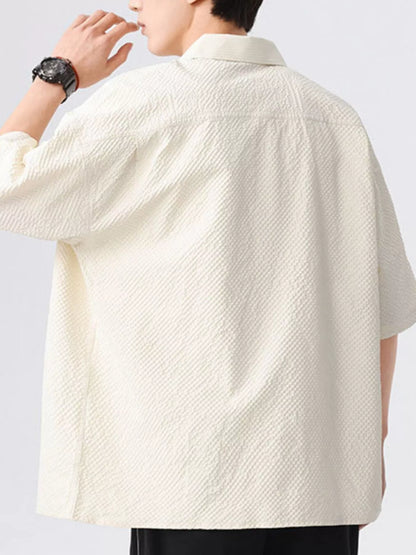 Men's Textured Short Sleeve Shirt | DCDesigns