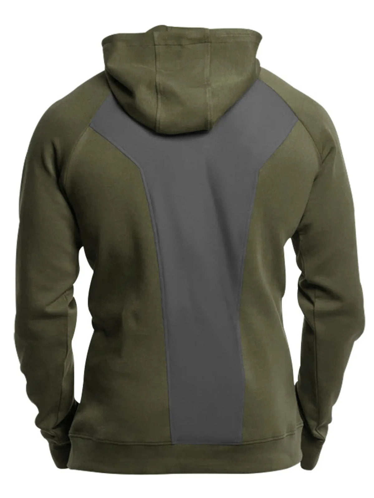 Men's Full Size Quarter Zip Long Sleeve Hoodie Plus Size - DCDesigns mens casual hoodie product view