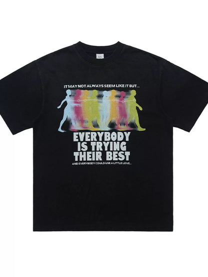Men's oversized Men's Graphic Round Neck Short Sleeve T-Shirt – men's bold Y2K streetwear graphic tee, product image 6