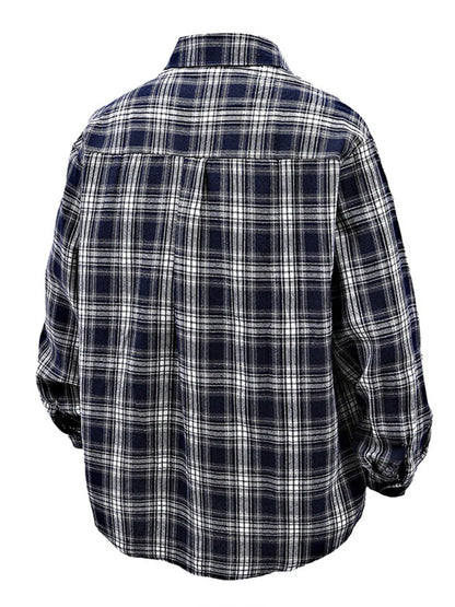 Men's Casual Plaid Long Sleeve Shirt | DCDesigns