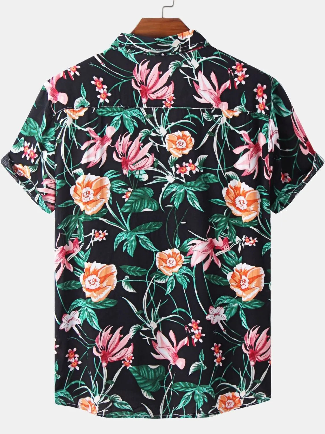 Men's Floral Print Short Sleeve Hawaiian Shirt | DCDesigns