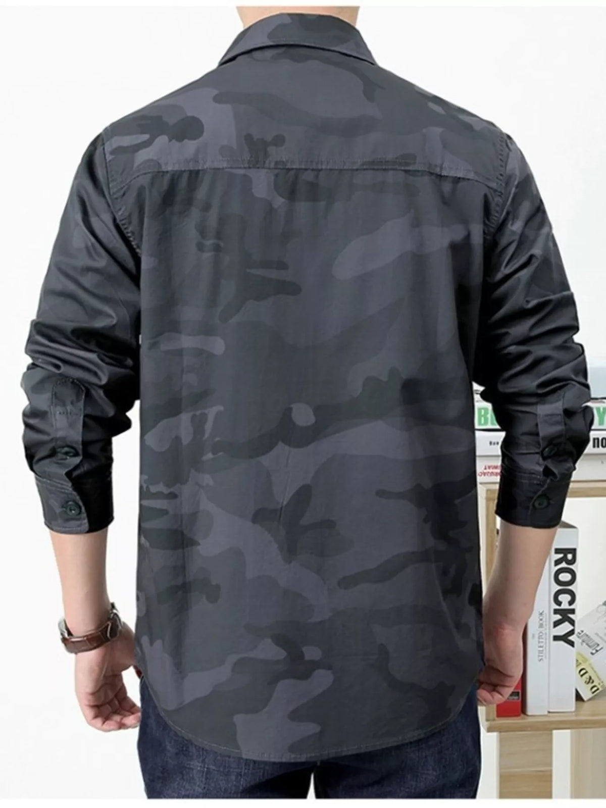Men's Camouflage Print Long Sleeve Shirt | DCDesigns