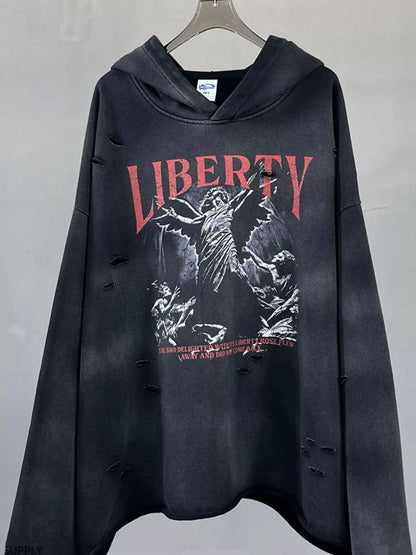 Men's Graphic Long Sleeve Hoodie - DCDesigns mens casual hoodie product view