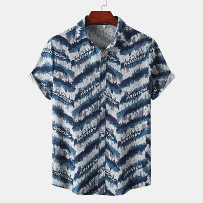 Men's Printed Button-Up Shirt | DCDesigns