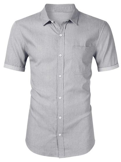 Men's Button-Up Short Sleeve Shirt | DCDesigns