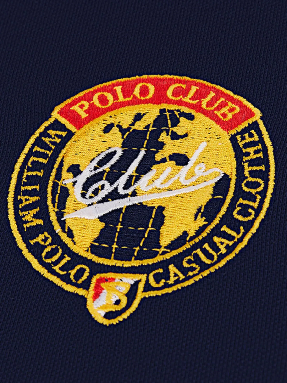 Men's Short Sleeve Embroidered Polo Shirt - Navy