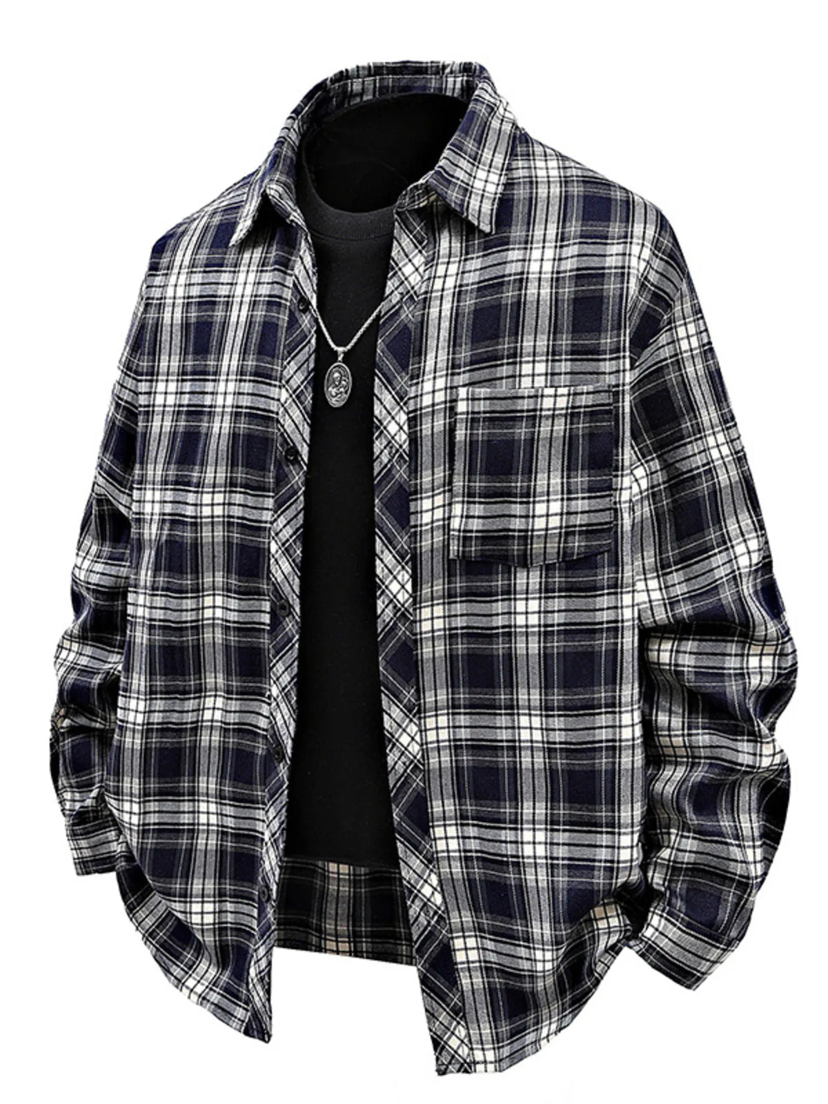 Men's Plaid Button-Up Shirt | DCDesigns