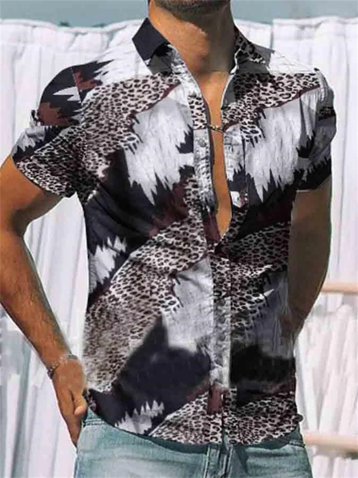 Men's Printed Short Sleeve Shirt | DCDesigns