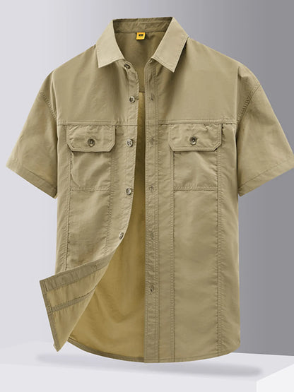 Men's Casual Short Sleeve Button-Down Shirt | DCDesigns