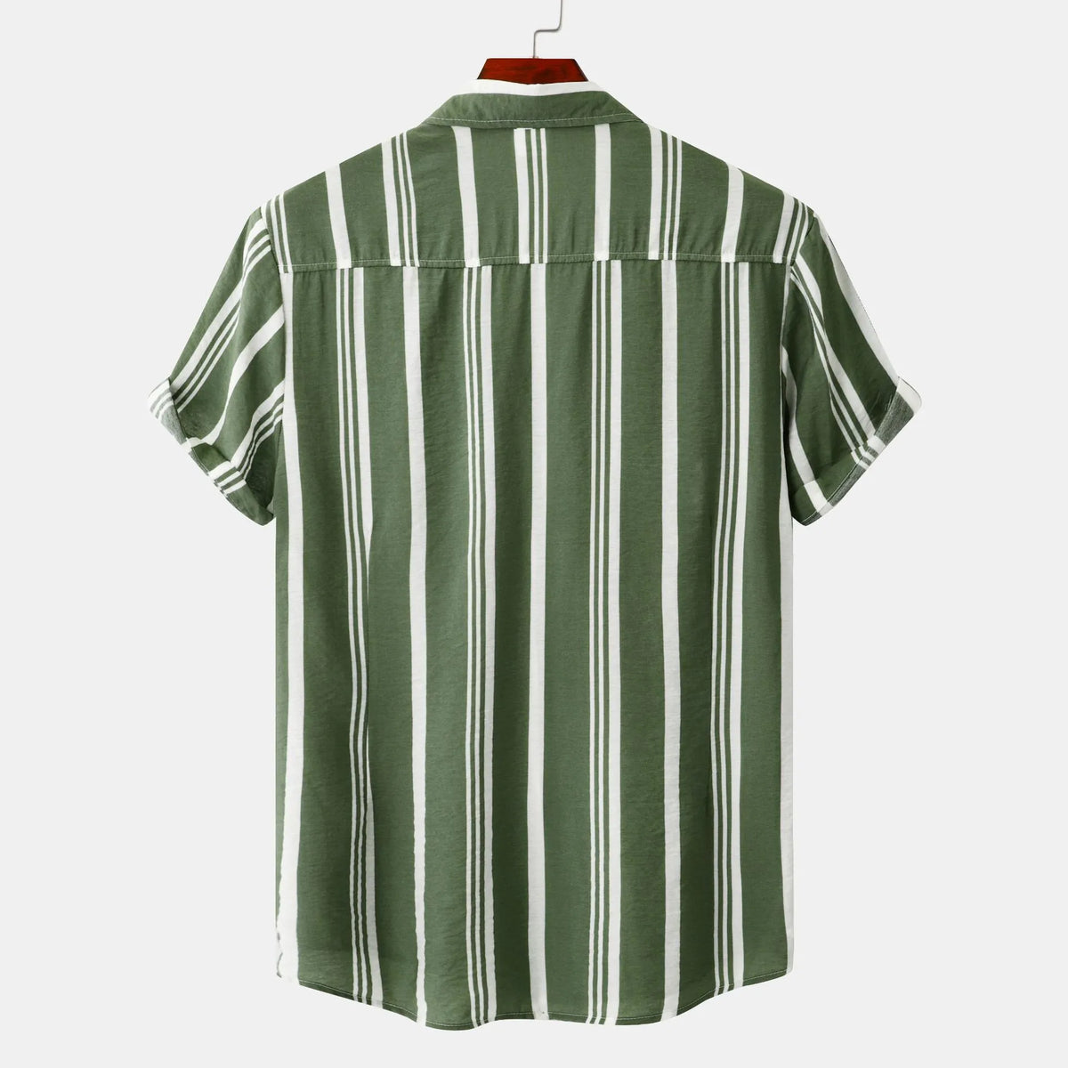 Men's Striped Short Sleeve Button-Down Shirt | DCDesigns