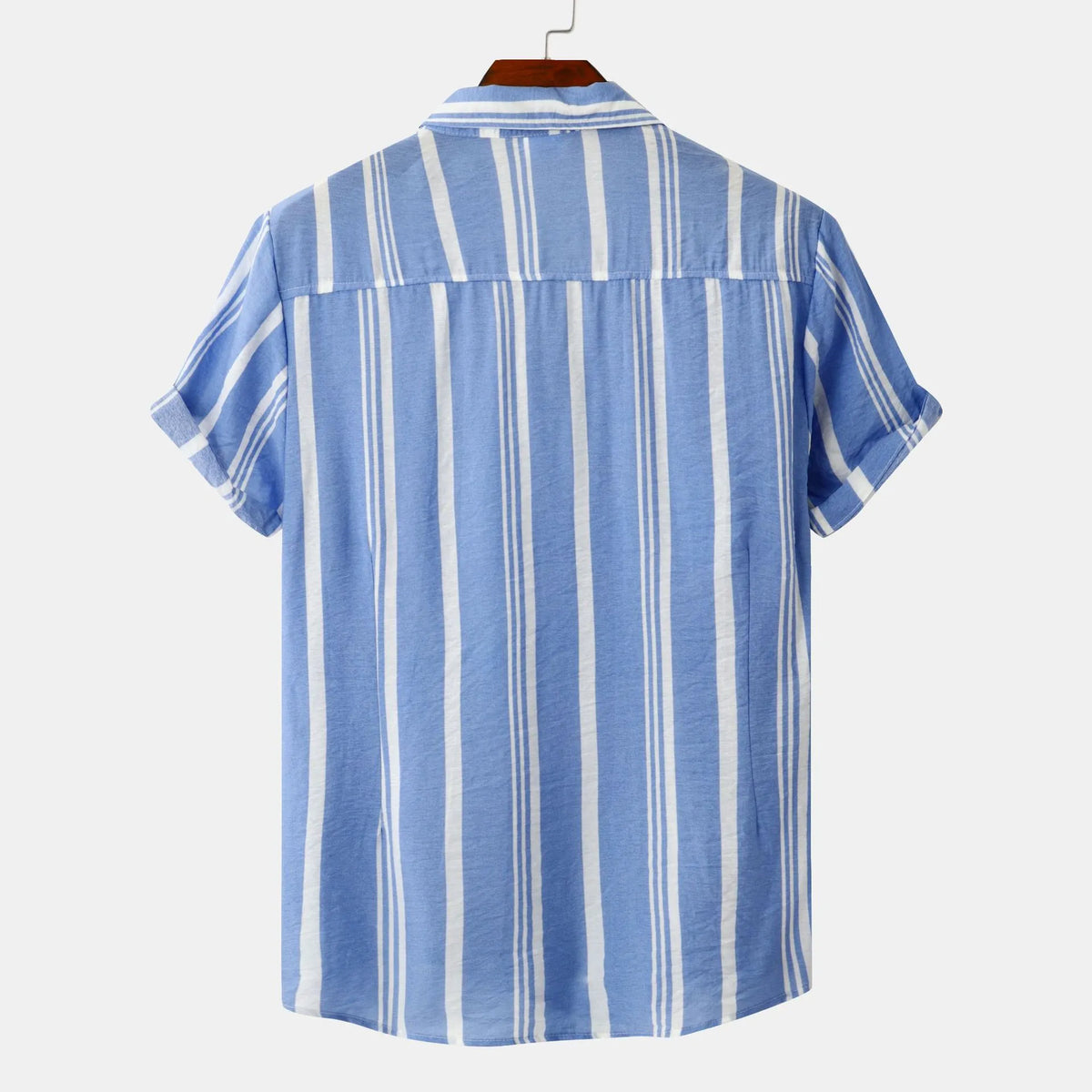Men's Striped Short Sleeve Button-Down Shirt | DCDesigns
