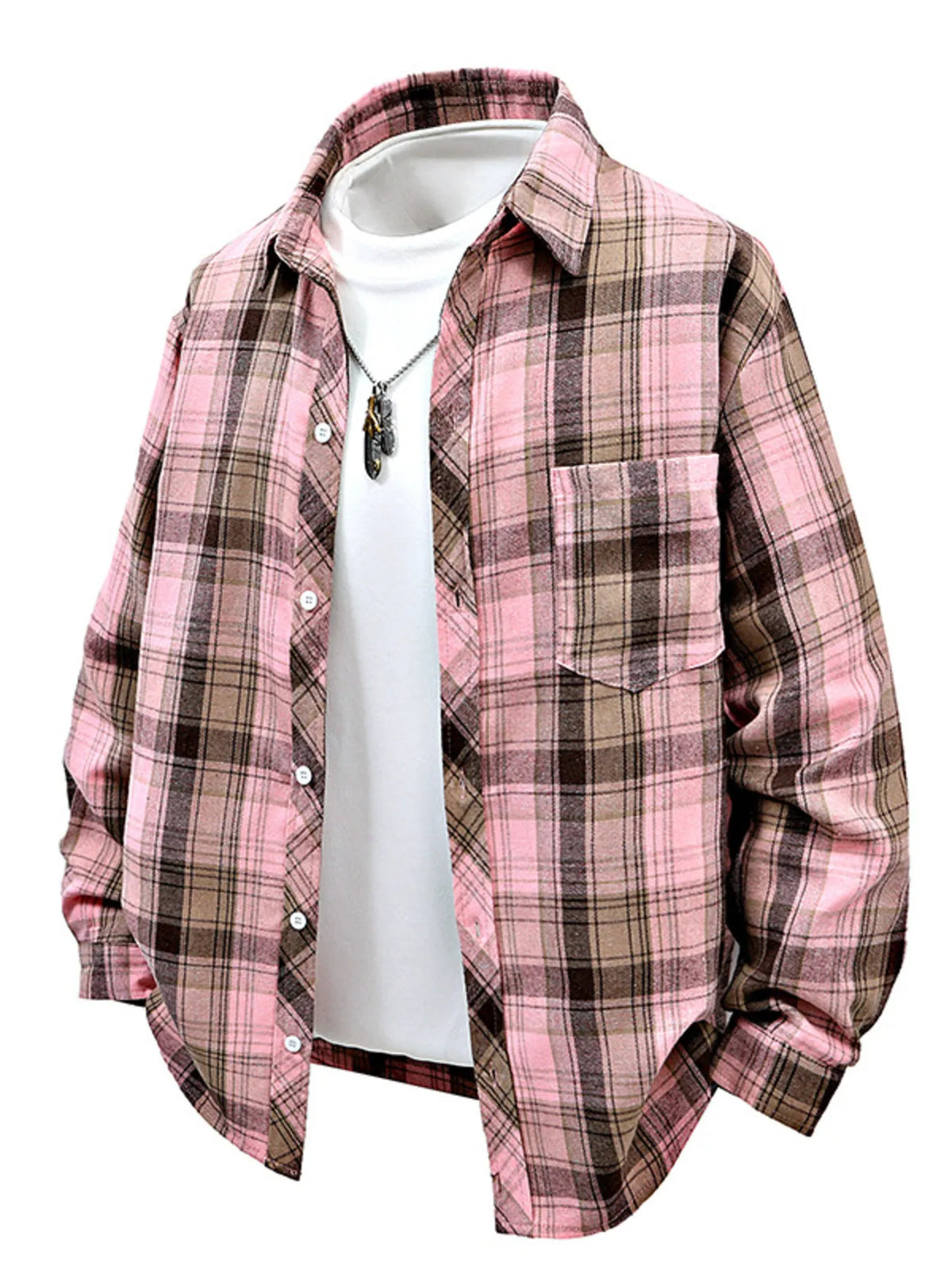 Men's Plaid Button-Up Shirt | DCDesigns