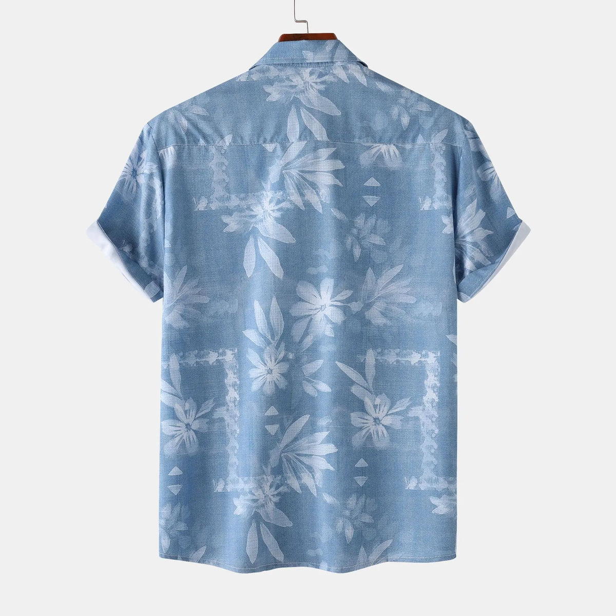 Men's Printed Button-Up Short Sleeve Shirt | DCDesigns