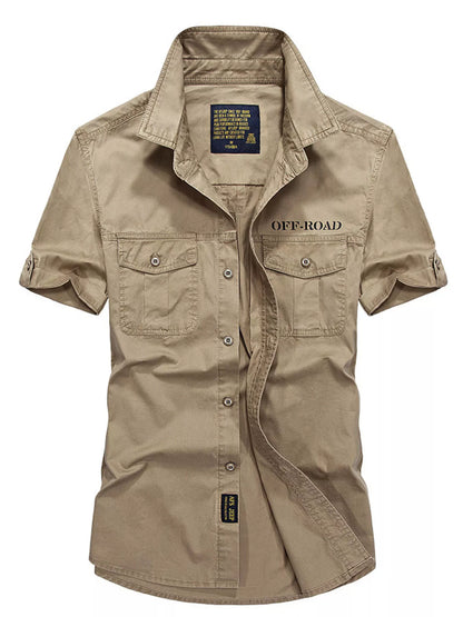 Men's Button-Up Short Sleeve Shirt | DCDesigns