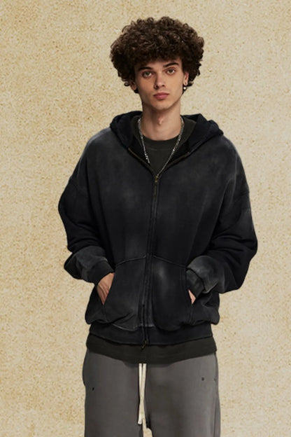 Men's Gradient Zip Up Hoodie - DCDesigns mens casual hoodie product view