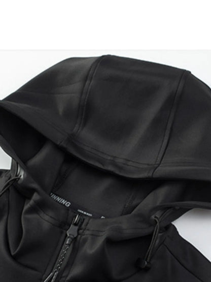 Men's Plus Size Zip Up Long Sleeve Hoodie - DCDesigns mens casual hoodie product view