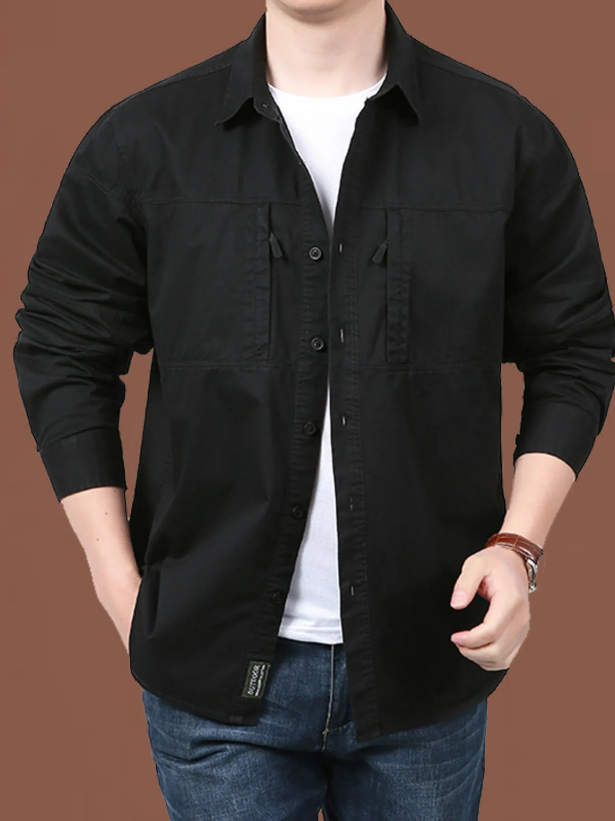 Men's Casual Long Sleeve Shirt | DCDesigns