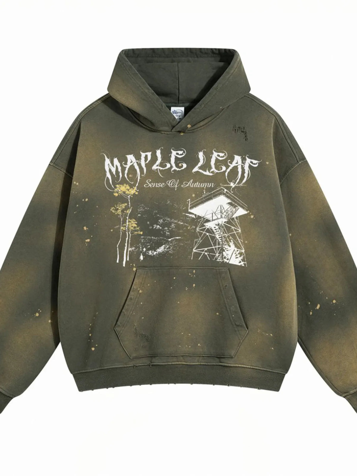 Men's Graphic Long Sleeve Hoodie - DCDesigns mens casual hoodie product view