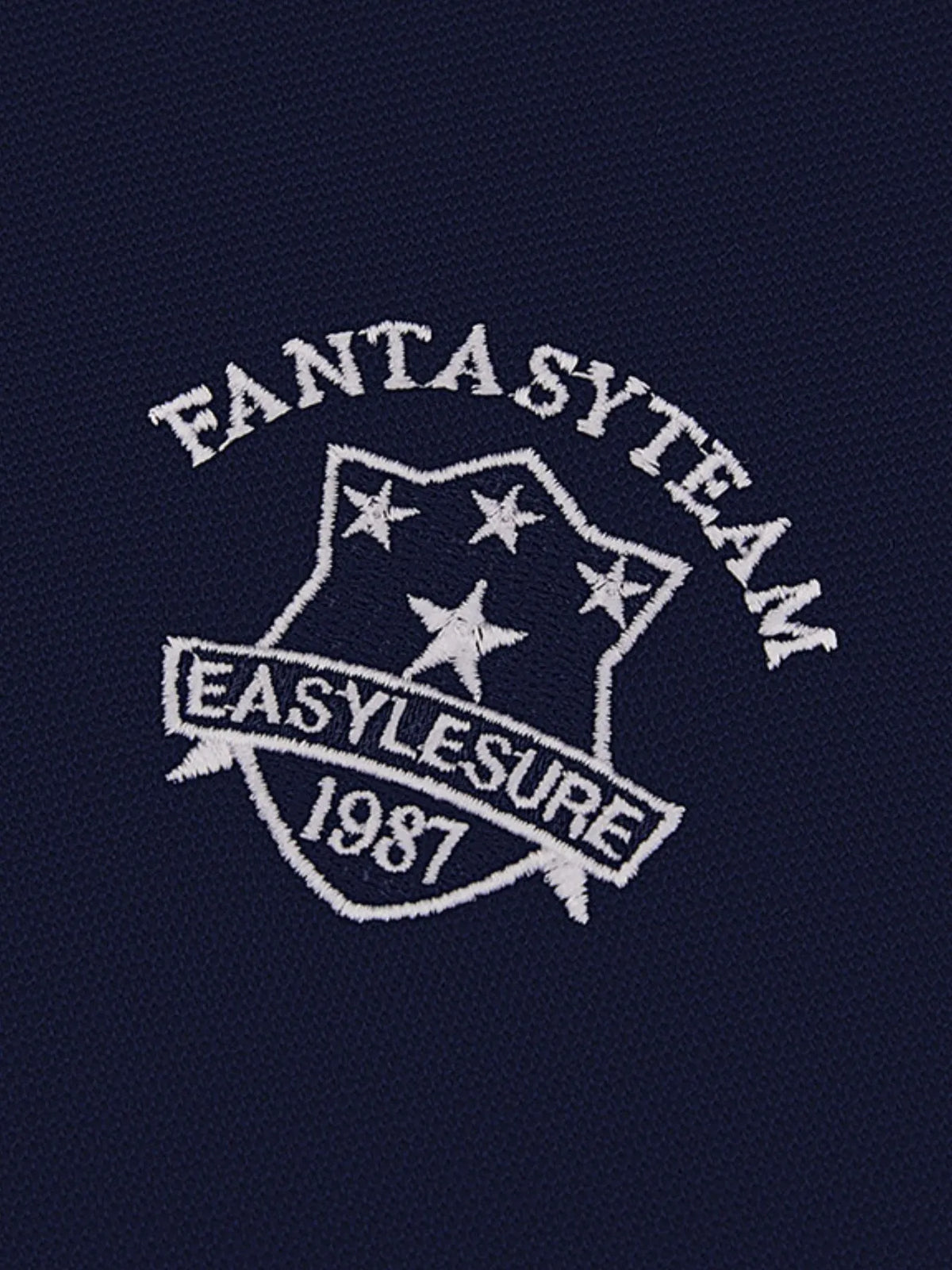 Men's Collared Neck Short Sleeve Polo Shirt - Navy