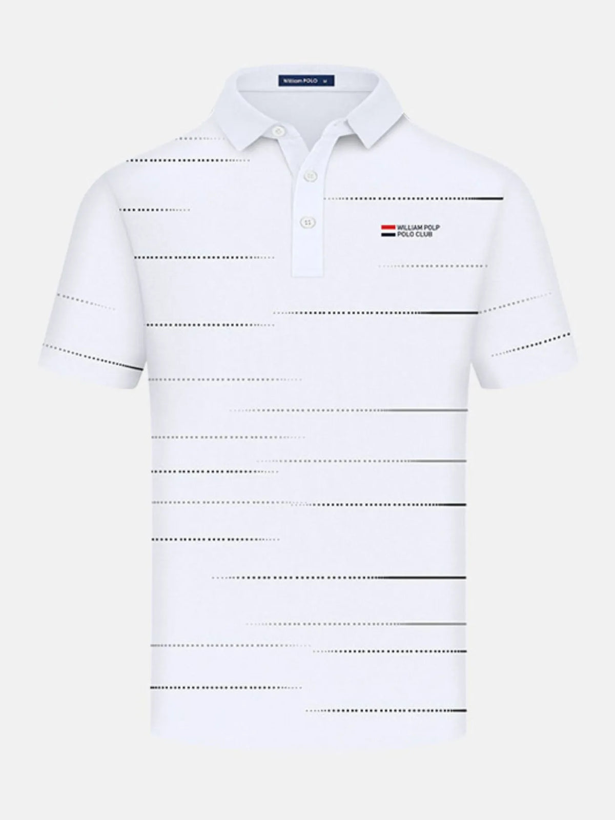 Men's Striped Short Sleeve Polo Shirt - Sky Blue