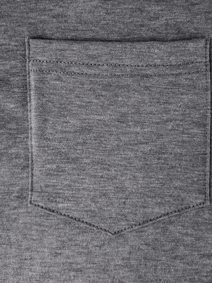 Men's Long Sleeve Pocket Polo Shirt - Gray