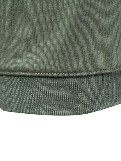 Men's Embroidered Collared Short Sleeve Polo Shirt - Moss